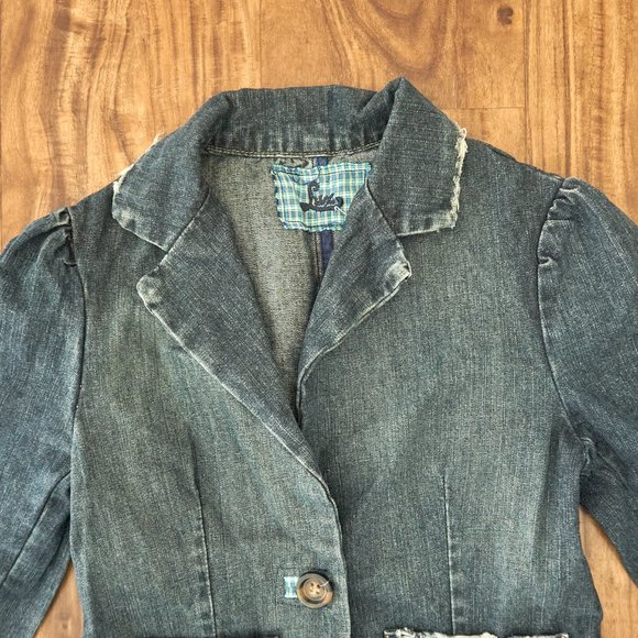 Lux Women's Blue Denim Jacket, Size 8, Made in USA - Picture 2 of 8